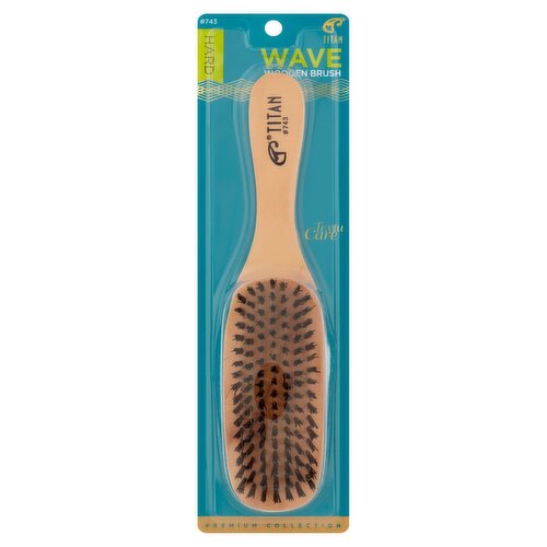 Titan Premium Collection Hard Wave Wooden Brush