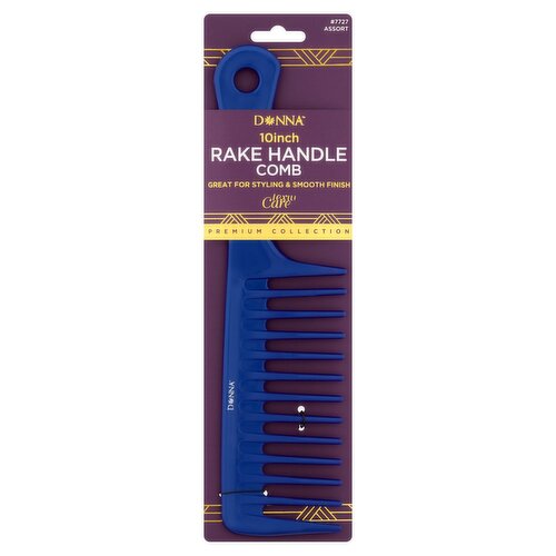 Donna Premium Collection #7727 Assort 10 inch Rake Handle Comb