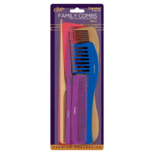 Donna #7785 Asst Family Combs, 6 count