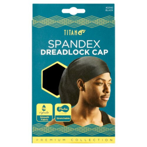 Titan #22142 Black Spandex Dreadlock Cap