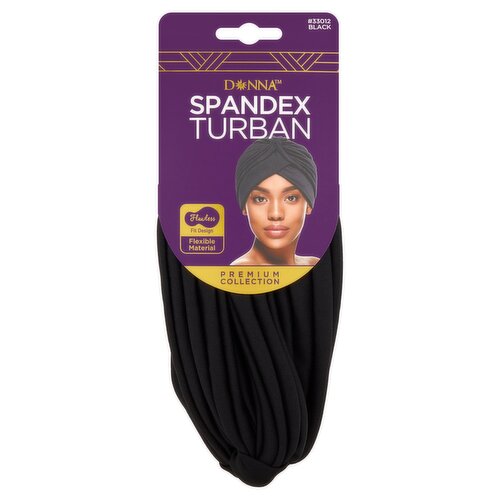 Donna #33012 Black Spandex Turban