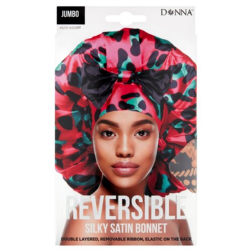 Donna Jumbo #82151 Assort Reversible Silky Satin Bonnet