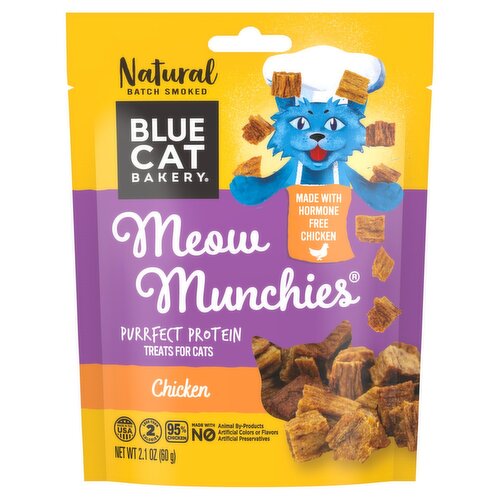 Blue Cat Bakery Meow Munchies Chicken Purrfect Protein Treats for Cats, 2.1 oz