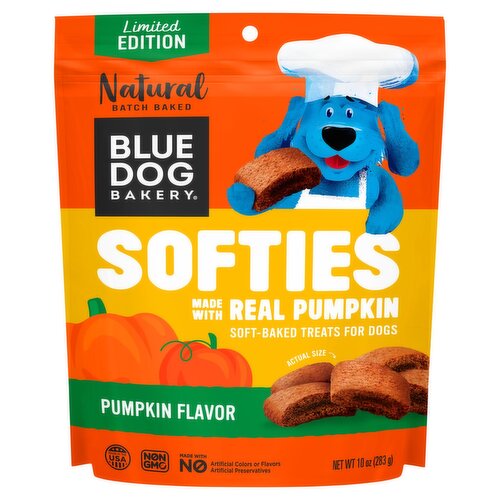 Blue Dog Bakery Softies Pumpkin Flavor Soft-Baked Treats for Dogs, 10 oz