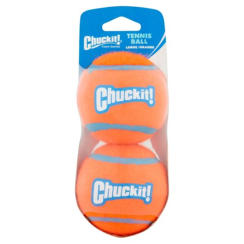 Chuckit! Fetch Games Tennis Ball Dog Toy, Large, 2 count