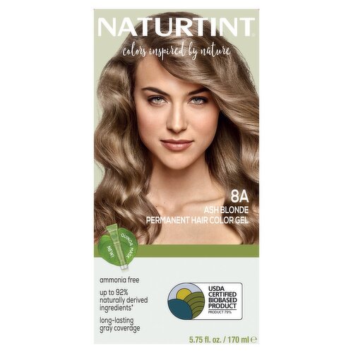 Naturtint 8A Ash Blonde Permanent Hair Color Gel, 5.75 fl oz