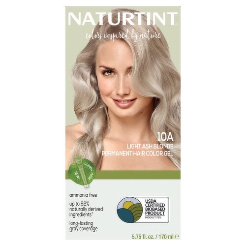 Naturtint 10A Light Ash Blonde Permanent Hair Color Gel, 5.75 fl oz