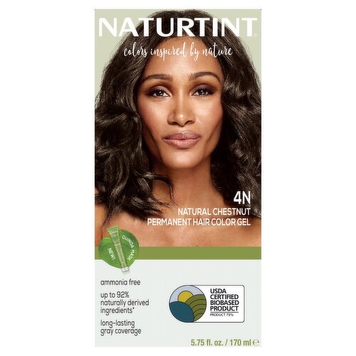 Naturtint 4N Natural Chestnut Permanent Hair Color Gel, 5.75 fl oz