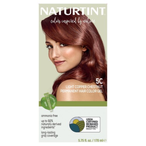 Naturtint 5C Light Copper Chestnut Permanent Hair Color Gel, 5.75 fl oz