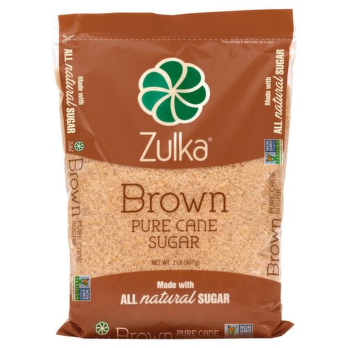 Zulka Brown Pure Cane Sugar, 2 lb
