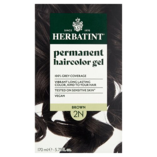 Herbatint 2N Brown Permanent Haircolor Gel, up to 2 applications