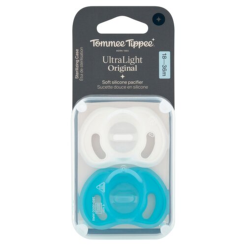 Tommee Tippee Ultralight Soft Silicone Pacifier, 18-36m, 2 count