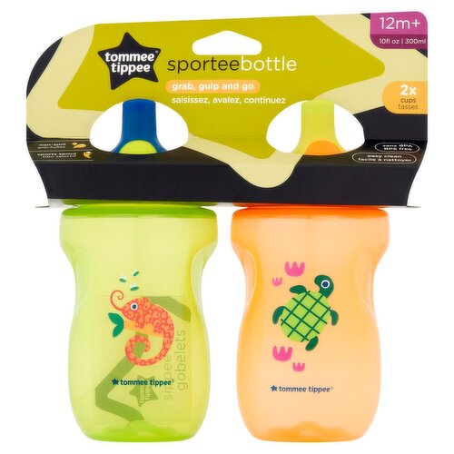 Tommee Tippee Sportee Bottle 10 fl oz Cups, 12m+, 2 count