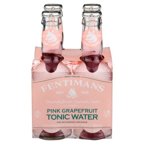 Fentimans Pink Grapefruit Tonic Water, 6.7 fl oz, 4 count