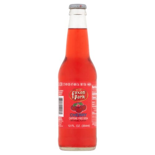 Foxon Park Cherry Caffeine Free Soda, 12 fl oz