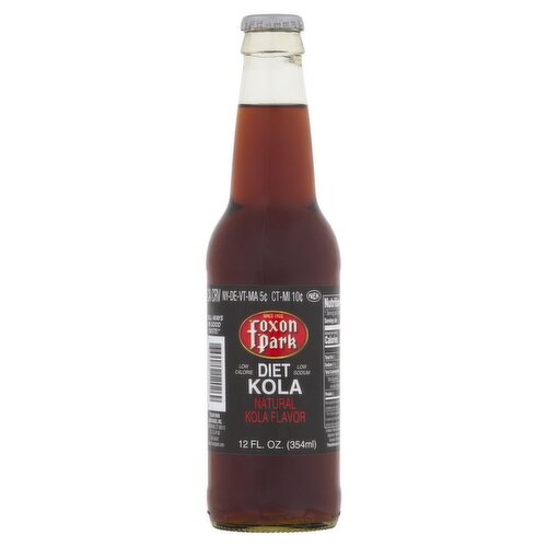 Foxon Park Diet Kola Soda, 12 fl oz
