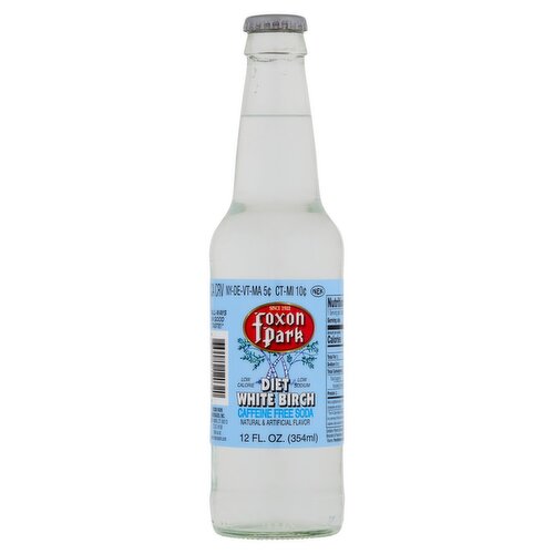 Foxon Park Diet White Birch Caffeine Free Soda, 12 fl oz