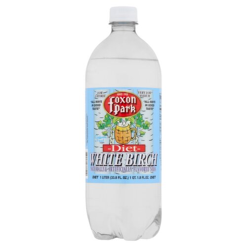 Foxon Park Diet White Birch Soda, 1 liter