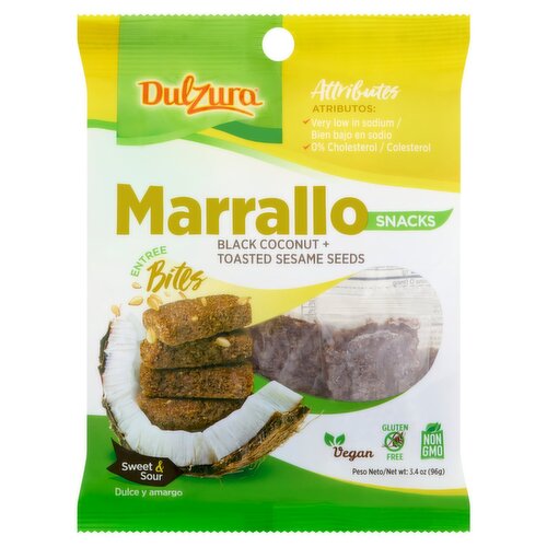 Dulzura Marrallo Black Coconut + Toasted Sesame Seeds Snacks, 3.4 oz