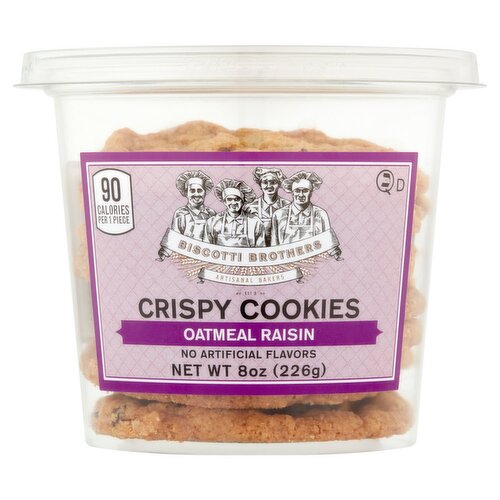 Biscotti Brothers Oatmeal Raisin Crispy Cookies, 8 oz