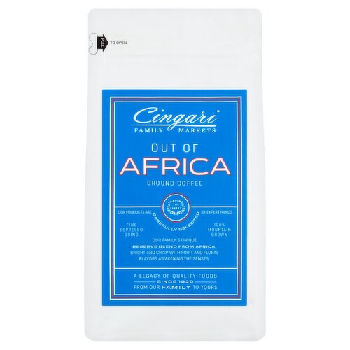 Cingari Family Markets Out of Africa Ground Coffee, 12 oz