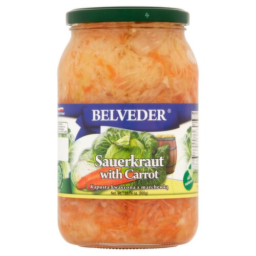 Belveder Sauerkraut with Carrot, 31.74 oz