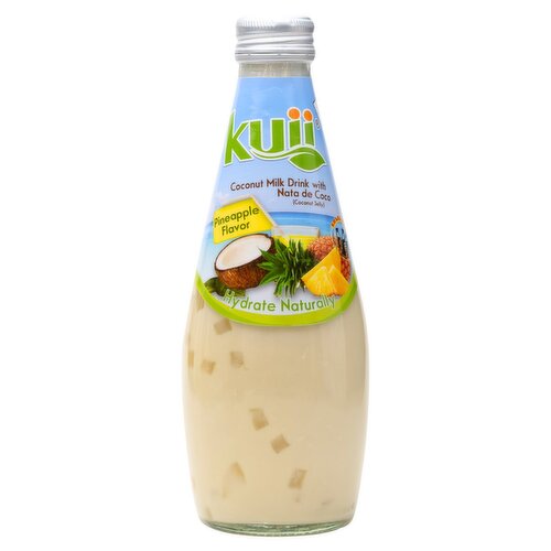 Kuii Pineapple Flavor Coconut Milk Drink with Nata De Coco, 9.8 fl oz