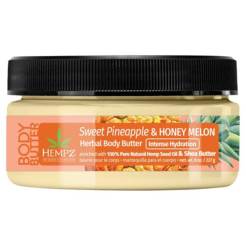 Hempz Sweet Pineapple & Honey Melon Herbal Body Butter, 8 oz