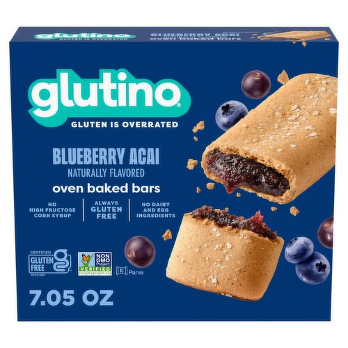Glutino Blueberry Acai Oven Baked Bars, 1.41 oz, 5 count