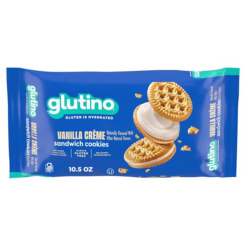 Glutino Vanilla Crème Sandwich Cookies, 10.5 oz
