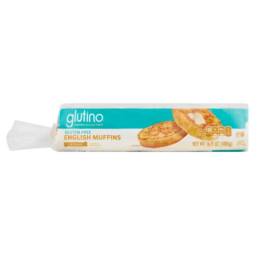 Glutino Original Gluten Free English Muffins, 6 count, 16.9 oz