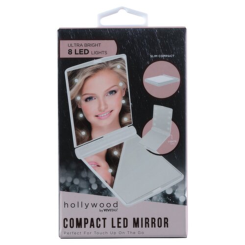 Vivitar Hollywood Ultra Bright 8 LED Lights Compact Mirror