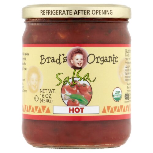 Brad's Organic Hot Salsa, 16 oz