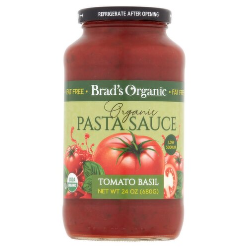 Brad's Organic Tomato Basil Pasta Sauce, 24 oz