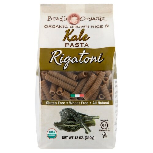 Brad's Organic Brown Rice & Kale Rigatoni Pasta, 12 oz