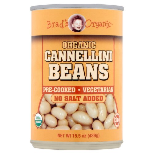 Brad's Organic No Salt Added Organic Cannellini Beans, 15.5 oz