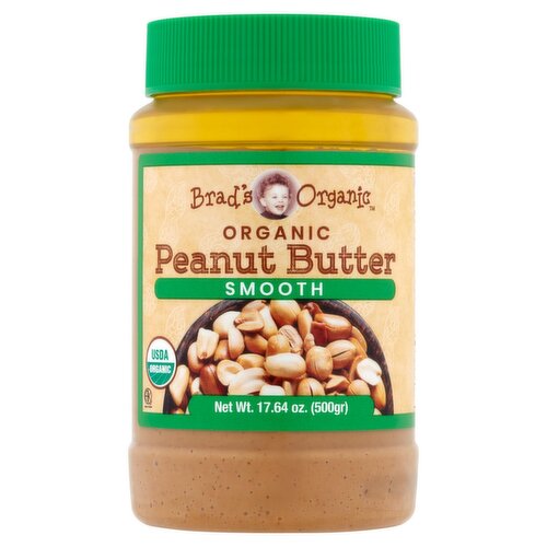 Brad's Organic Smooth Peanut Butter, 17.64 oz