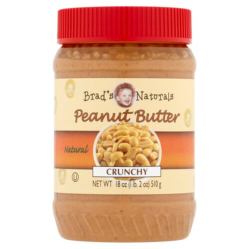 Brad's Naturals Crunchy Peanut Butter, 18 oz