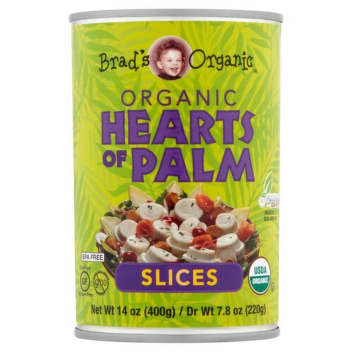 Brad's Organic Hearts of Palm Slices, 14 oz