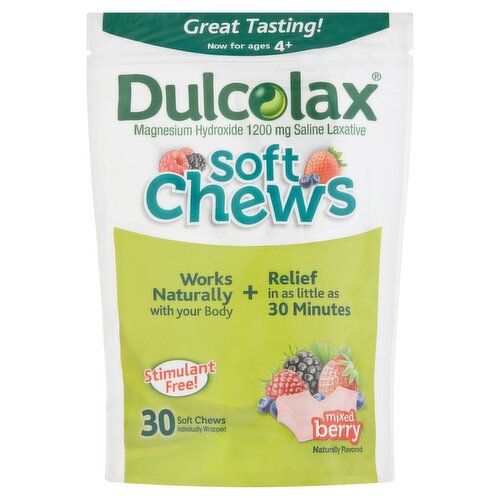 Dulcolax Mixed Berry Soft Chews Ages 4+, 30 count