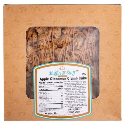 Muffin 'N' Stuff Apple Cinnamon Crumb Cake, 22 oz