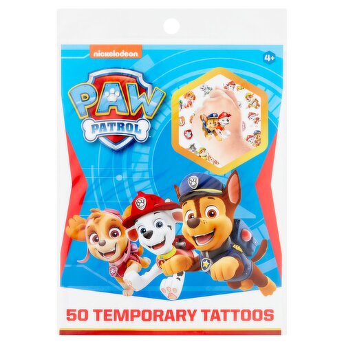 Nickelodeon Paw Patrol Temporary Tattoos, Age 4+, 50 count