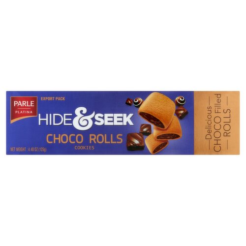 Parle Platina Hide & Seek Choco Rolls Cookies, 4.40 oz