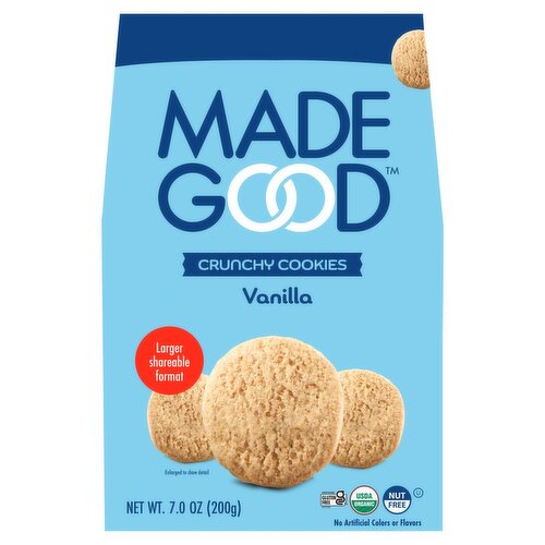 MadeGood Vanilla Crunchy Cookies, 7.0 oz