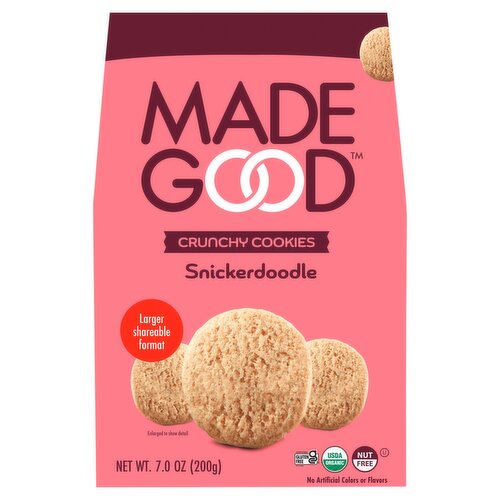 MadeGood Snickerdoodle Crunchy Cookies, 7.0 oz