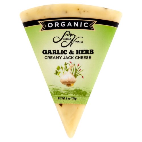 Sierra Nevada Organic Garlic & Herb Creamy Jack Cheese, 6 oz