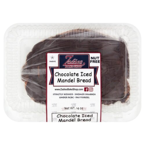 Zadies Bake Shop Chocolate Iced Mandel Bread, 14 oz