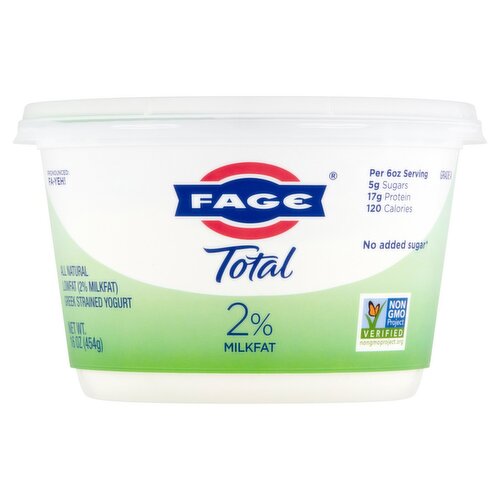 Fage Total 2% Milkfat All Natural Greek Strained Yogurt, 16 oz