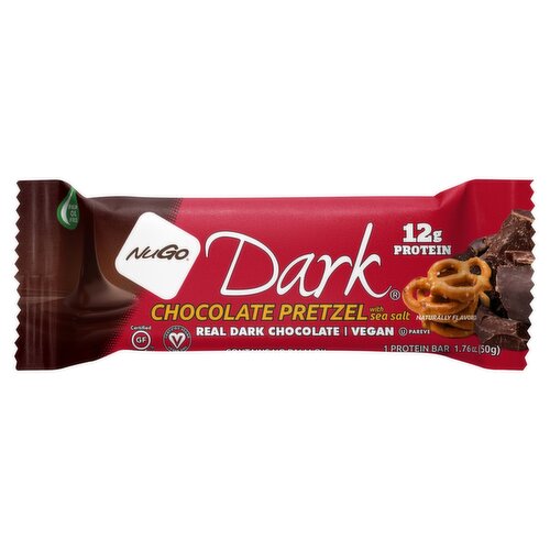 NuGo Dark Chocolate Pretzel with Sea Salt Protein Bar, 1.76 oz