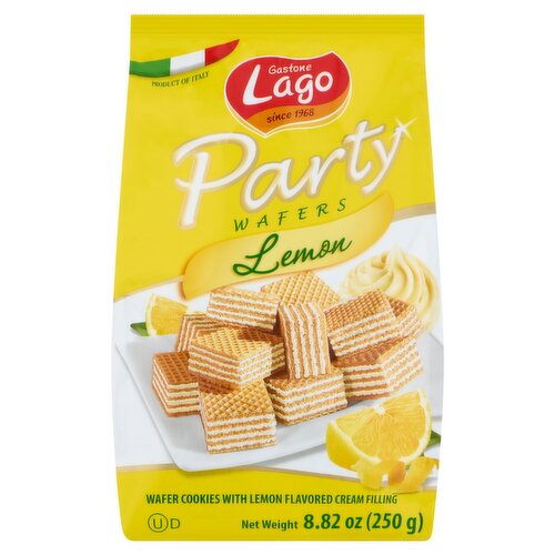 Gastone Lago Lemon Party Wafers, 8.82 oz